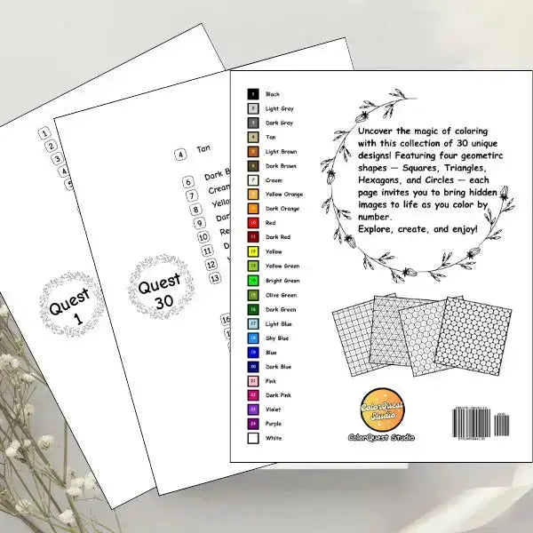 Majestic Landscapes Color By Number: Geometric Quest (eBook 7) - ColorQuest Studio