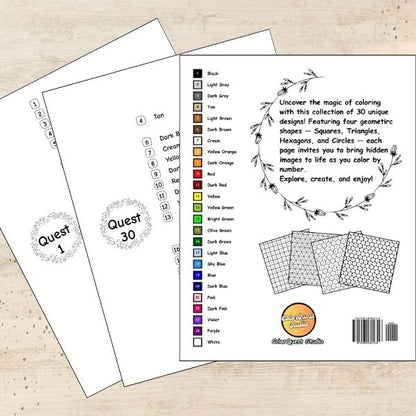 Sweet Dessert Color By Number: Geometric Quest (eBook 21)