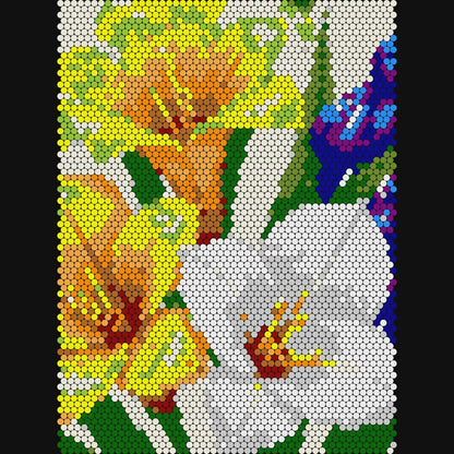 Blooming Flowers Color By Number: Geometric Quest (Book 8)
