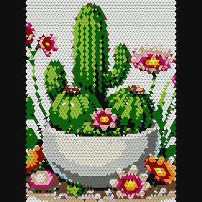 Flower & Plant Pots Color By Number: Geometric Quest (eBook 11)