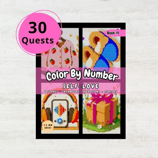 Self-Love Color By Number: Geometric Quest (Book 19)